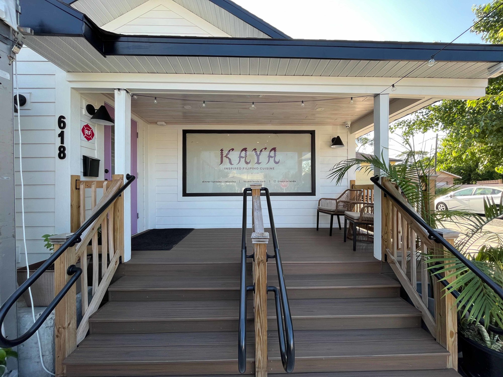 stairs and entrance to Kaya